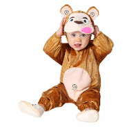 Verkleed set voor peuters   aapje   bruin   2 delig   carnaval verkleedkleding