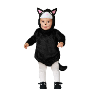 Verkleed set voor peuters   kat/poes   zwart/wit   2 delig   carnaval verkleedkleding