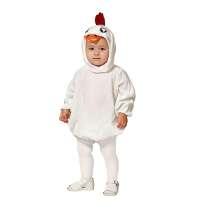 Verkleed set voor peuters   kippetje   wit   2 delig   carnaval verkleedkleding