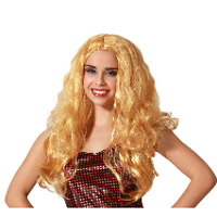 Verkleedpruik Dames   Fantasia   Blond   lang golvend haar   Beroemdheid   Prinses/Filmster