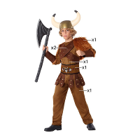 Viking verkleed kostuum Sigurd   kinderen   bruin   carnaval   6 delig