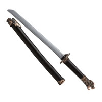 Zwaard voor een Ninja   verkleed speelgoed   59 cm   kunststof   zwart   kind/adults   wapens