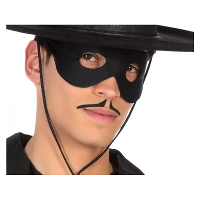 Zwarte potlood/zorro snor   verkleed accessoire plaksnorren   kinderen/volwassenen