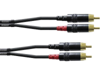 Audio Adapterkabel [2x Cinch Stekker   2x Cinch Stekker] 0.9 M Zwart Cordial