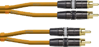 Audio Verbindingskabel [1x Cinch stekker   1x Cinch stekker] 3 m Oranje Cordial