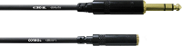 Cordial CFM 3 VY Audio Verlengkabel [1x Jackplug male 6,3 mm   1x Jackplug female 3,5 mm] 3.00 M