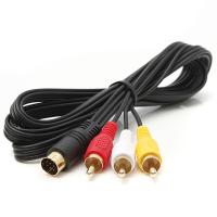 Audio Video Av Cable Fits Sega Saturn A/v 1.8M 6ft Rca Connection Cord