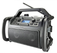 Audisse Shokunin Internet Bouwradio Bluetooth, DAB+, Internetradio, FM, USB, WiFi Stofvast, Stofdicht, Waterdicht Zwart