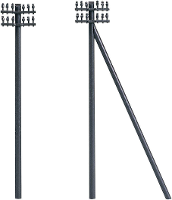 Auhagen 44600 N telegraafmasten (12 stuks) Kant en klaar model