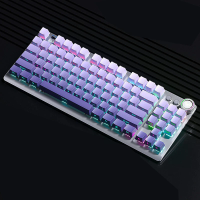 AULA F3001 Drie modus Mechanische Toetsenbord met Multifunctionele Knob 87 toetsen Gradiëntkleuring RGB verlichting 2000