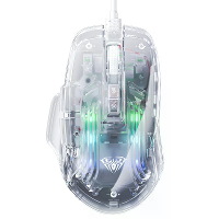 AULA S80 Bedrade Gaming Muis Transparante Ergonomische RGB Computer Muis 7200 DPI voor PC Computer Tablet Laptops Kantoo