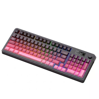 AULA S99 Pro Drie Modi Gaming Toetsenbord met Display scherm en Knop 99 Toetsen 2000mAh RGB Verlichting Bluetooth/2.4G/U