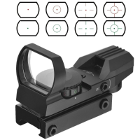 Aurktech Hunting Hd101 Tactical 1x22mm Airsoft Green Red Dot Reflex Sight With 4 Type Reticle