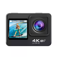 AUSEK 4K WiFi Actiecamera Fotografie Sportcamera Waterdicht HD Dubbel Scherm Wifi Afstandsbediening Buitenschieten Fiets