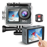 AUSEK M40R 5K Sportcamera Anti trilling Vooropname HD Dubbele Scherm Actiecamera Wifi Buitenschieten Fietsen 30M Waterpr