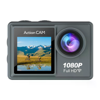 AUSEK Sports Camera 1080P Anti Shake Vooropname HD Dual Screen Wifi Buitenschieten Fietsen Waterdichte Sportcamera