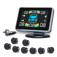 Auto Achteruit Parkeersensor Met 8 Parkeersensoren Elektronica Achter Automatische Detector Achteruit Assist Kit Buzzer
