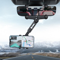 Auto Achteruitkijkspiegelbeugel Uitschuifbare 360° Draaibare Multifunctionele Houder voor Navigatie Achteruitkijkspiegel