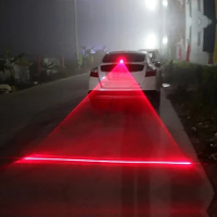 Auto Auto LED Laser Mistlamp Motorfiets Achterlicht Voertuig Anti Botsachterlicht Rem Waarschuwingslampen Auto Mistlamp