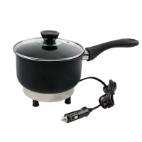 Auto elektrische frituurpan 12V/24V aansteker voeding kookpot reizenkoker snel opwarming voor kamperen camper roadtrip