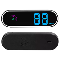 Auto Head Up Display GPS Digitale Snelheidsmeter met Kleuren LED Display Klok Kompasfunctie Snelheidsalarm voor Auto Vra
