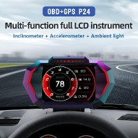 Auto Head Up Display OBD + GPS Snelheidsmeter met 5 Alarmfuncties Toerenteller Watertemperatuur Brandstofverbruik Hellin