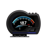 Auto Head Up Display OBD2+GPS Slimme Auto HUD Meter Digitale Kilometerteller Beveiligingsalarm Watertemperatuur Alarm