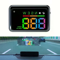 Auto HUD Head up Display GPS Multifunctionele Snelheidsmeter HD Instrumentendisplay Over snelheid Waarschuwing voor Alle