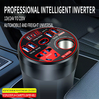 Auto inverter 12V 24V naar 220V spanningsomvormer 200W multifunctionele autosocketlader mobiele telefoon snelladen met d
