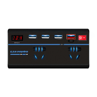 Auto inverter en oplader 12V naar 110V/220V stroomomvormer met digitaal display Auto inverter oplader 12V24V naar 110V22
