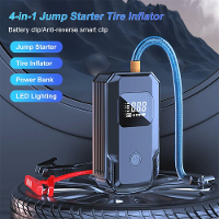 Auto Jump Starter met luchtcompressor draagbare boostlader 1200A krachtig batterij startapparaat met zaklamp bandenpomp