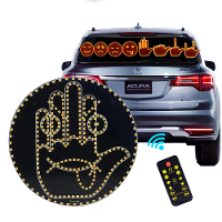 Auto LED Fun Expressie Gebaar Palm Licht Glimlach Gezicht Licht Achterruit Multi Functie Waarschuwing Auto Interessante
