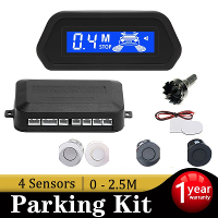 Auto Parkeer Sensor Met Auto Parktronic Achteruit LED Monitor 4 Sensoren Radar Detector Systeem Achtergrondverlichting D
