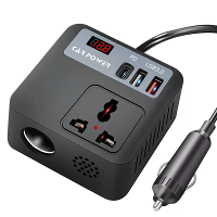 Auto Power Inverter 12V 24V naar 220V 150W Meerdere USB poorten QC3.0 PD Snelle Oplading LED Spanningsdisplay Draagbare