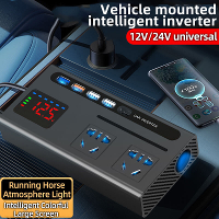 Auto Power Inverter met Type C Oplader Auto inverter Oplader Type C Mobiele telefoon Snellader 12V 24V naar 110V 220V St