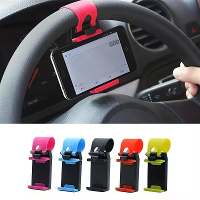 Auto Stuurwiel Telefoonhouder Haak Mount Navigatie Verstelbare Mobiele Telefoon Steun voor iPhone Xiaomi/Samsung Univers