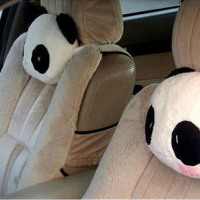 Auto Supplies Car Panda Headrest Neck Pillow