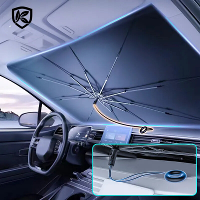 Auto Voorruit Uittrekbaar Zonnescherm met Ring om Warmte en UV Straling te Blokkeren, Vouwbaar Zomer Bescherming Stoel W