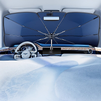 Auto Voorruit Zonnescherm V Hals Opvouwbare Paraplu Reflecterend Zonnescherm Voor Voertuigen Blokkeren UV Zonnescherm Zo