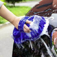 Auto Was Handschoenen Auto Was Spons Borstel Chenille Zachte Microfiber Auto Lichaam Schoonmaak Waterabsorptie Detailing