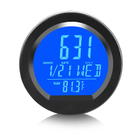 Auto Zonne auto Klok Temperatuurmeter LED Digitaal Display Nachtlampje Intelligente Auto Thermometer Klok Dashboard Ther