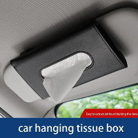 Auto Zonneklep Tissue Box Stoelrugleuning Zonnedak Auto Napijndoos Hangende PU Leren Autointerieur Tissue Box