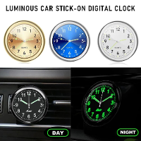 Autodashboard Decoratieklok Hoogwaardige kwartsklok met nachtgloeiende legering Autoklok Horloge