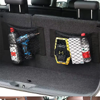 Autokofferbakorganizer Mesh net Dubbel Mesh Kofferbakopslag Mesh Tas Brandblusser Vaste Mesh Afwerking Opslag Elastic St