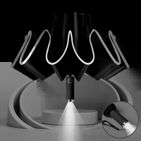 Automatische Vouwbare Omgekeerde Zonne umbrella Verbeterd Winddicht Ontwerp met Reflecterende Strook LED Licht Handige H