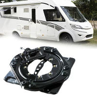 Autostoel Draai Basis Draaiende Draaitafel 360° Koudgewalst Staal Zwart Verstelbare Stoelrotatie Universeel Voor RV Bus