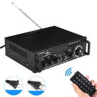 AUTSOME 12V 220V 50Wx2 HIFI Stereo Audio Versterker 85db Auto Thuis 2.0 Kanaal Vermogen Versterker bluetooth