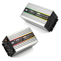 AUTSOME 12V naar 220V Omvormer Zuivere Sinusgolf Power Inverter Dubbele LCD Digitale Display 2 Stopcontacten Meerdere Be
