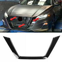 3 Stuks/set voor Nissan Altima 2019 2021 Glossy Black Frame Voorkant Grille Cover Trim