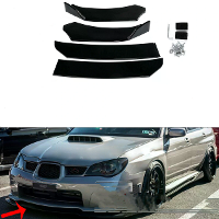 AUTSOME 4PCS Zwarte Voorspoilers voor Bumper Lip Body Kits voor Universele Auto